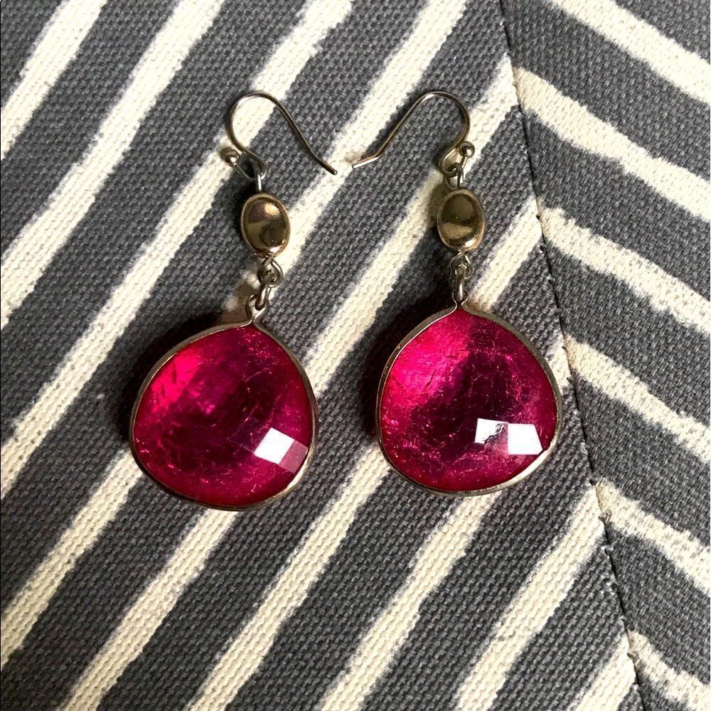 Nordstrom Bright Pink Drop Earrings
